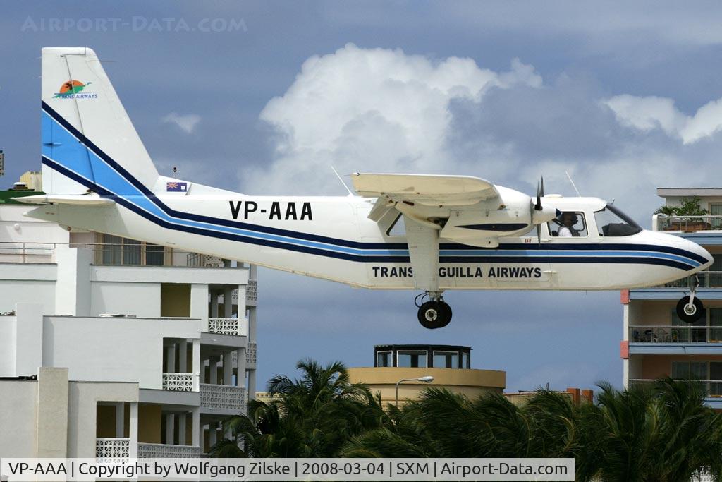 VP-AAA, 1974 Britten-Norman BN-2A-21 Islander C/N 382, visitor