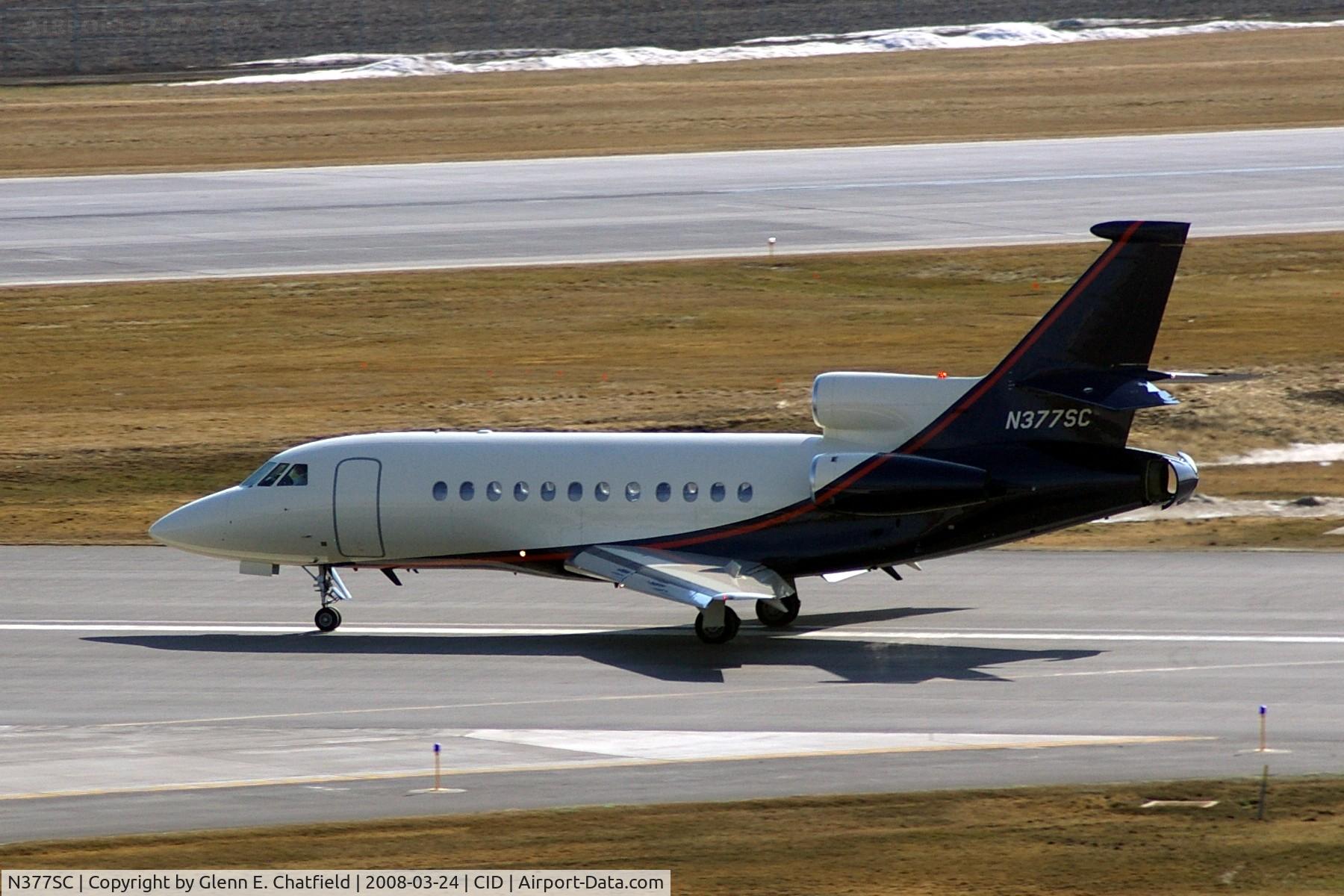 N377SC, 2000 Dassault Falcon 900EX C/N 66, Rolling out after landing runway 13