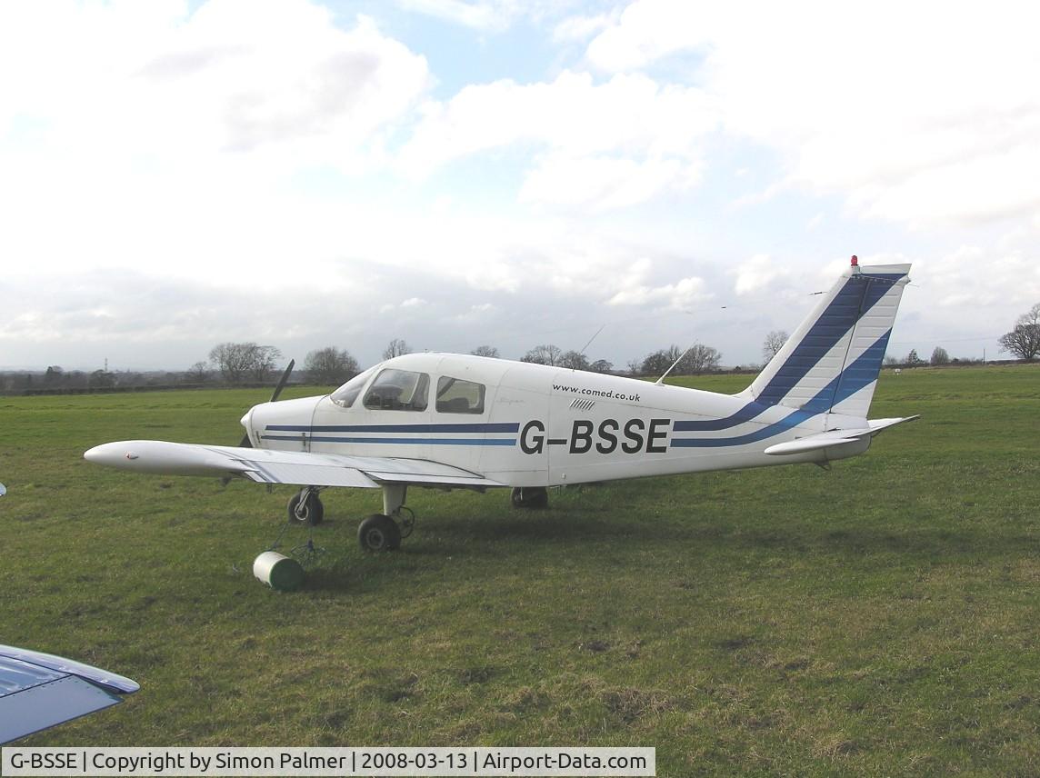 G-BSSE, 1975 Piper PA-28-140 Cherokee Cruiser C/N 28-7525192, Cherokee 140 parked out at Bagby