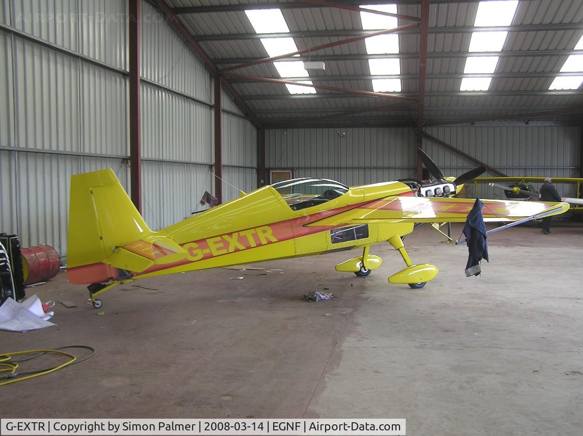 G-EXTR, 1990 Extra EA-260 C/N 004, Extra 260 in the hangar at Netherthorpe