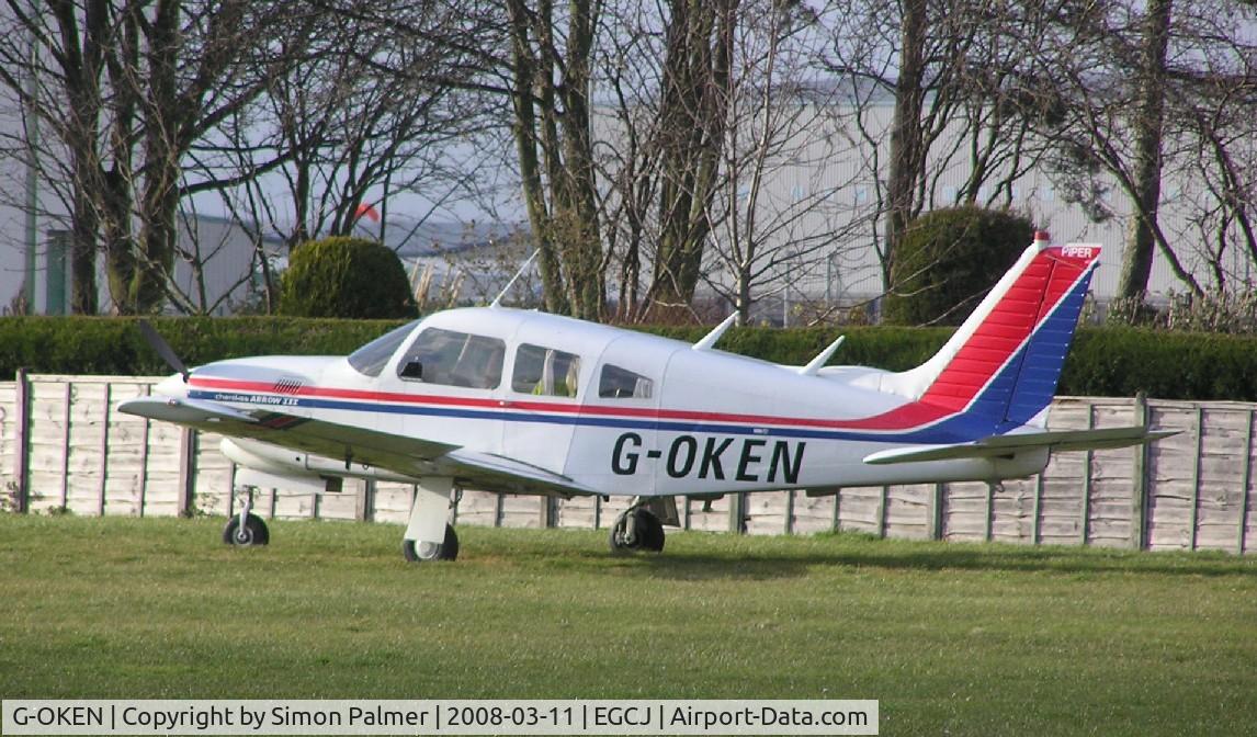 G-OKEN, 1977 Piper PA-28R-201T Cherokee Arrow III C/N 28R-7703390, PA-28 Arrow at Sherburn-in-Elmet
