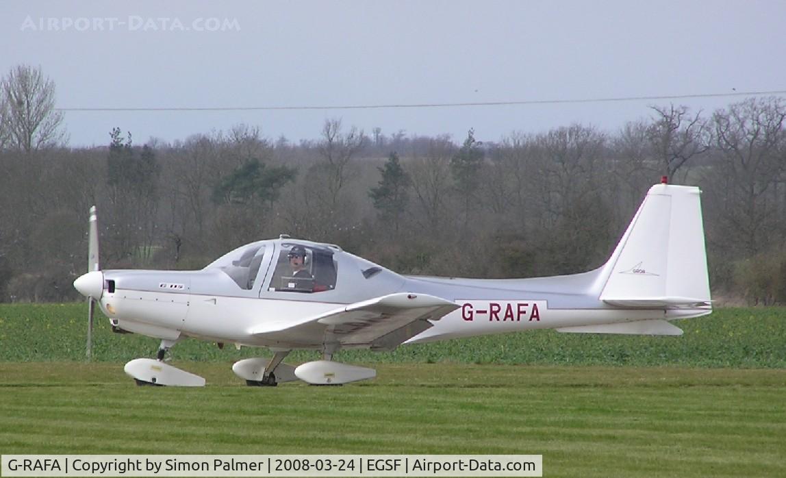 G-RAFA, 1989 Grob G-115 C/N 8081, Grob G115 taxying out at Conington