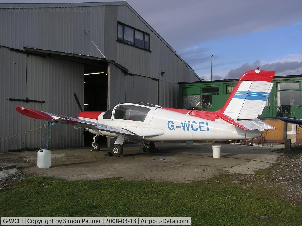 G-WCEI, 1973 Socata MS-894E Rallye Minerva 220GT C/N 12141, Rallye outside the Engineering hangar at Bagby