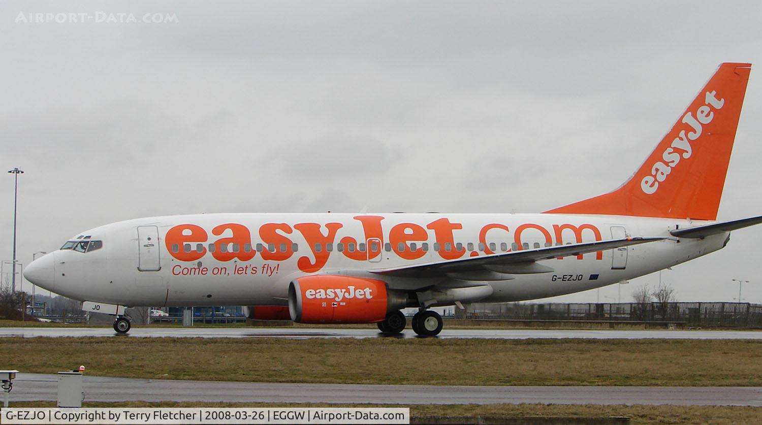 G-EZJO, 2002 Boeing 737-73V C/N 30244, One of the last few B737 aircraft in the Easyjet fleet as of March 2008