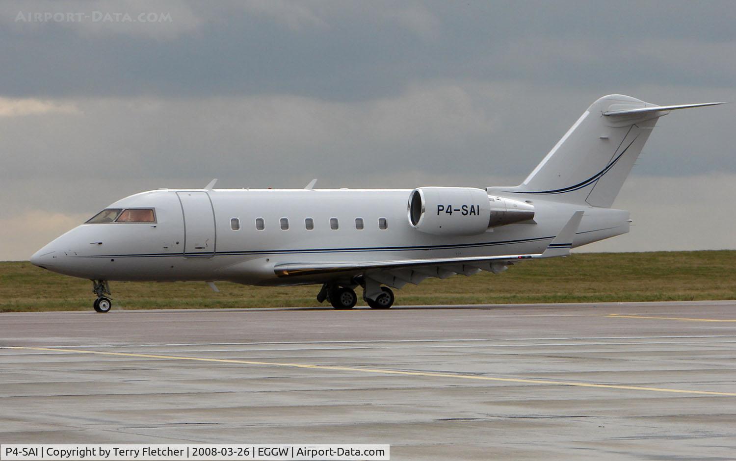 P4-SAI, 2002 Bombardier Challenger 604 (CL-600-2B16) C/N 5553, Aruban Registered Cl604 Challenger at Luton