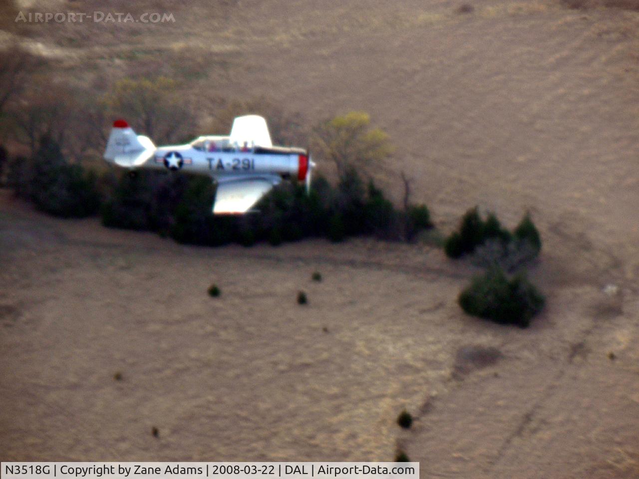 N3518G, North American T-6G Texan C/N 168-505, AT-6 Texan flying off the wing of Tondelayo the Collings Foundation B-25