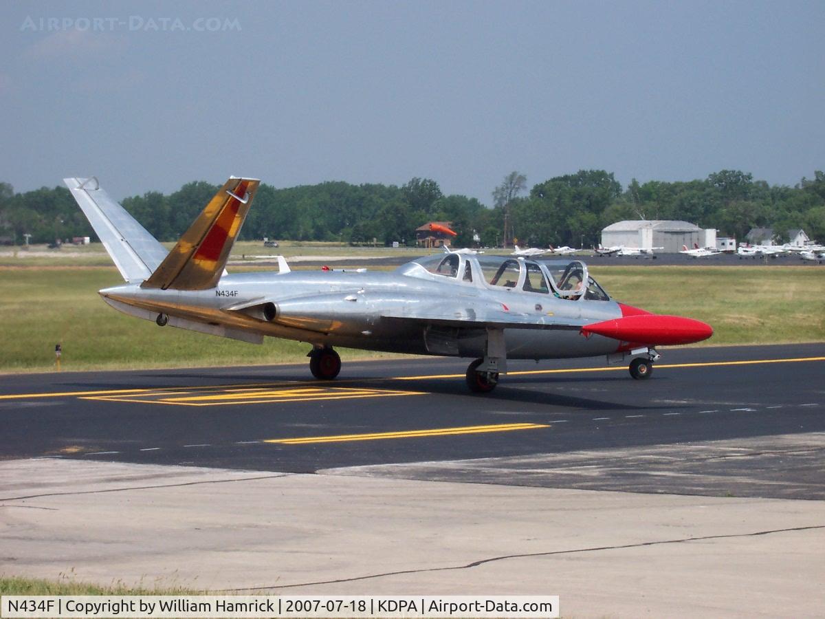 N434F, 1963 Fouga CM-170 Magister C/N 434, Taken out side the Pilot Shop