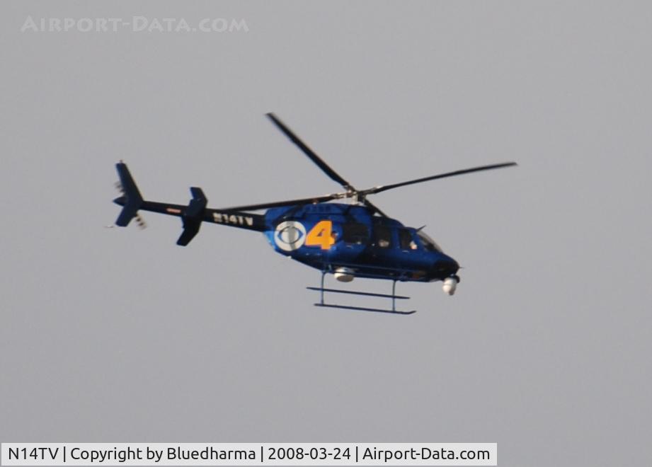 N14TV, 1996 Bell 407 C/N 53048, Denver Channel 4 News over Columbine High School