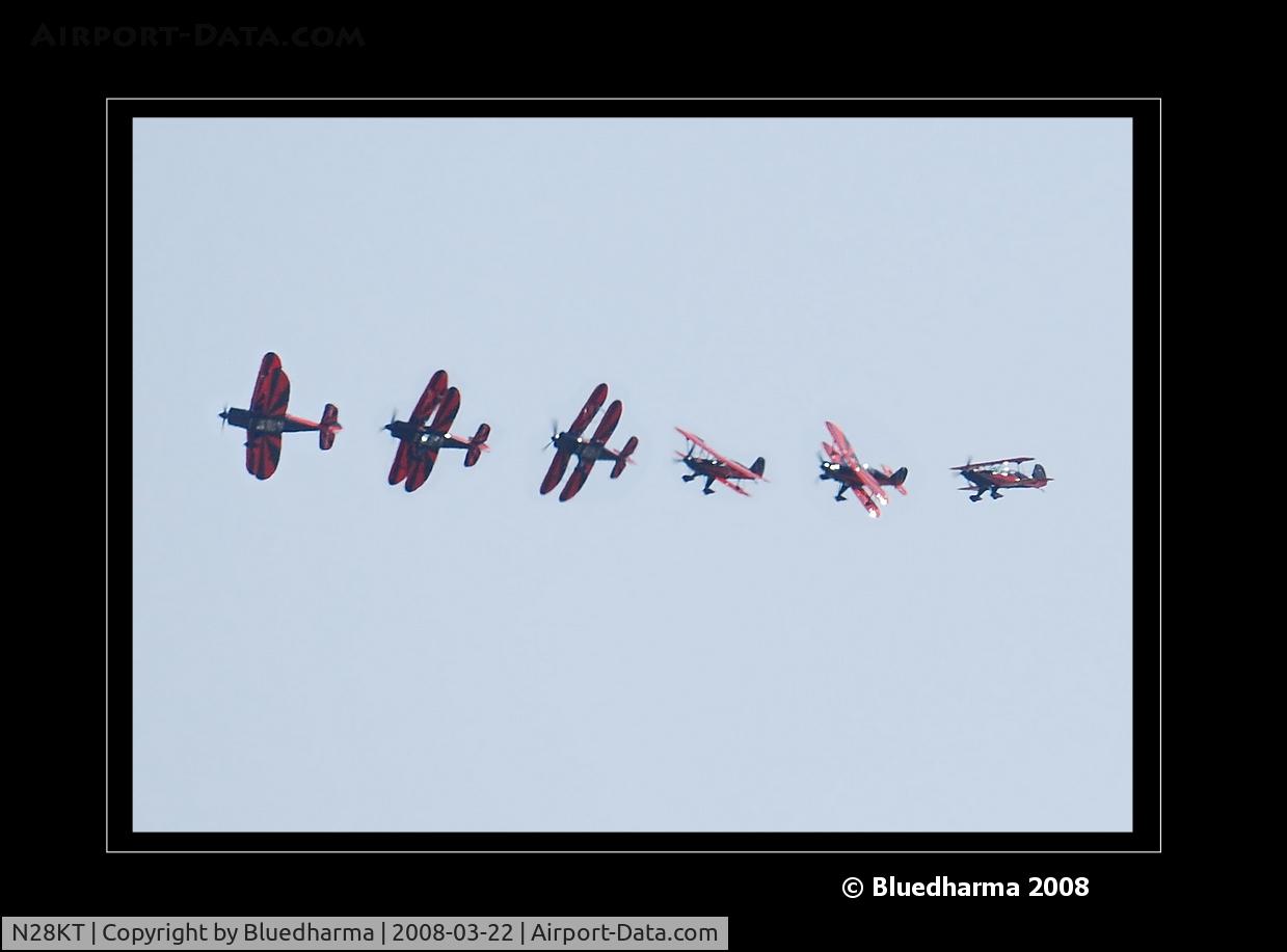 N28KT, 2005 Stolp SA-750 Acroduster Too C/N 0028, Power Play (Montage) rocks his wings over Downtown Littleton, Colorado    (Load Limits:6g positive & negative, Ultimate +9/-9)