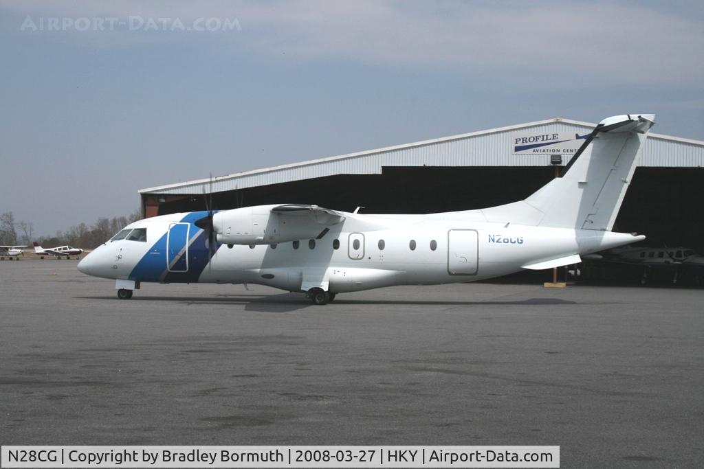 N28CG, 1994 Dornier 328-100 C/N 3024, A commuter for Corning Cable Systems taxing out of the ramp at Hickory.