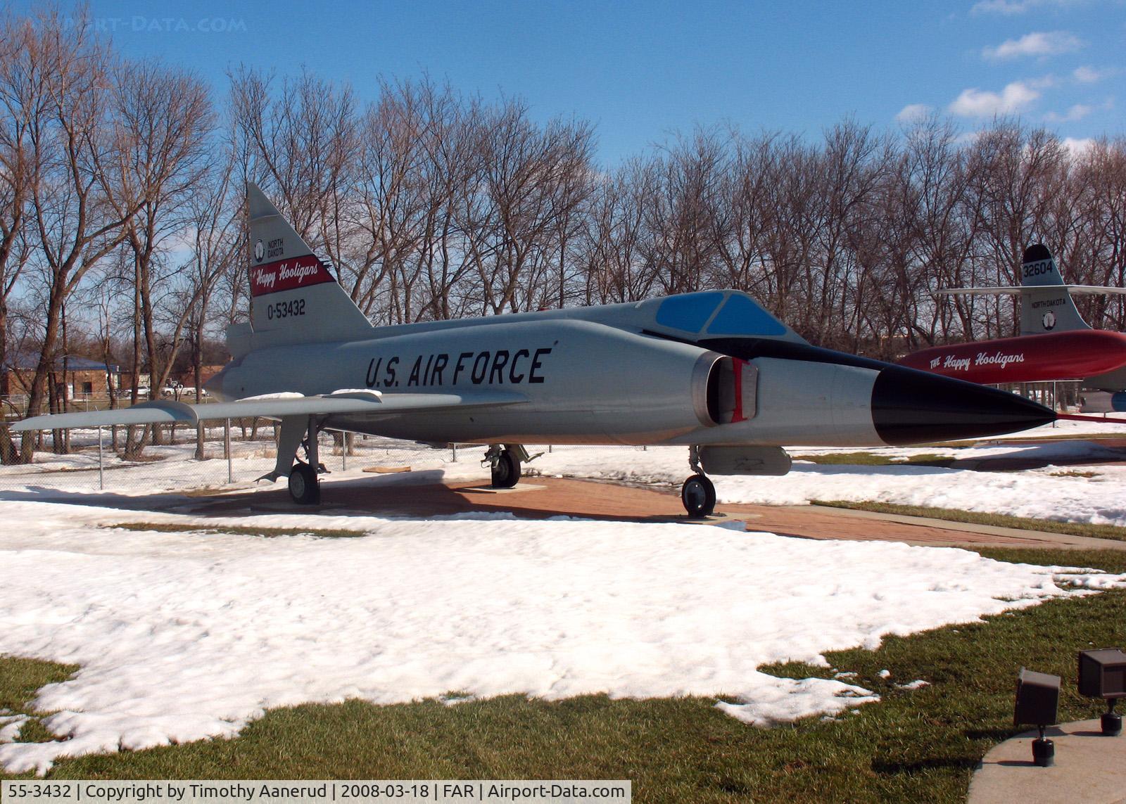 55-3432, Convair F-102A Delta Dagger C/N Not found 55-3432, Convair F-102A-50-CO Delta Dagger, North Dakota Air National Guard display area. 55-3432