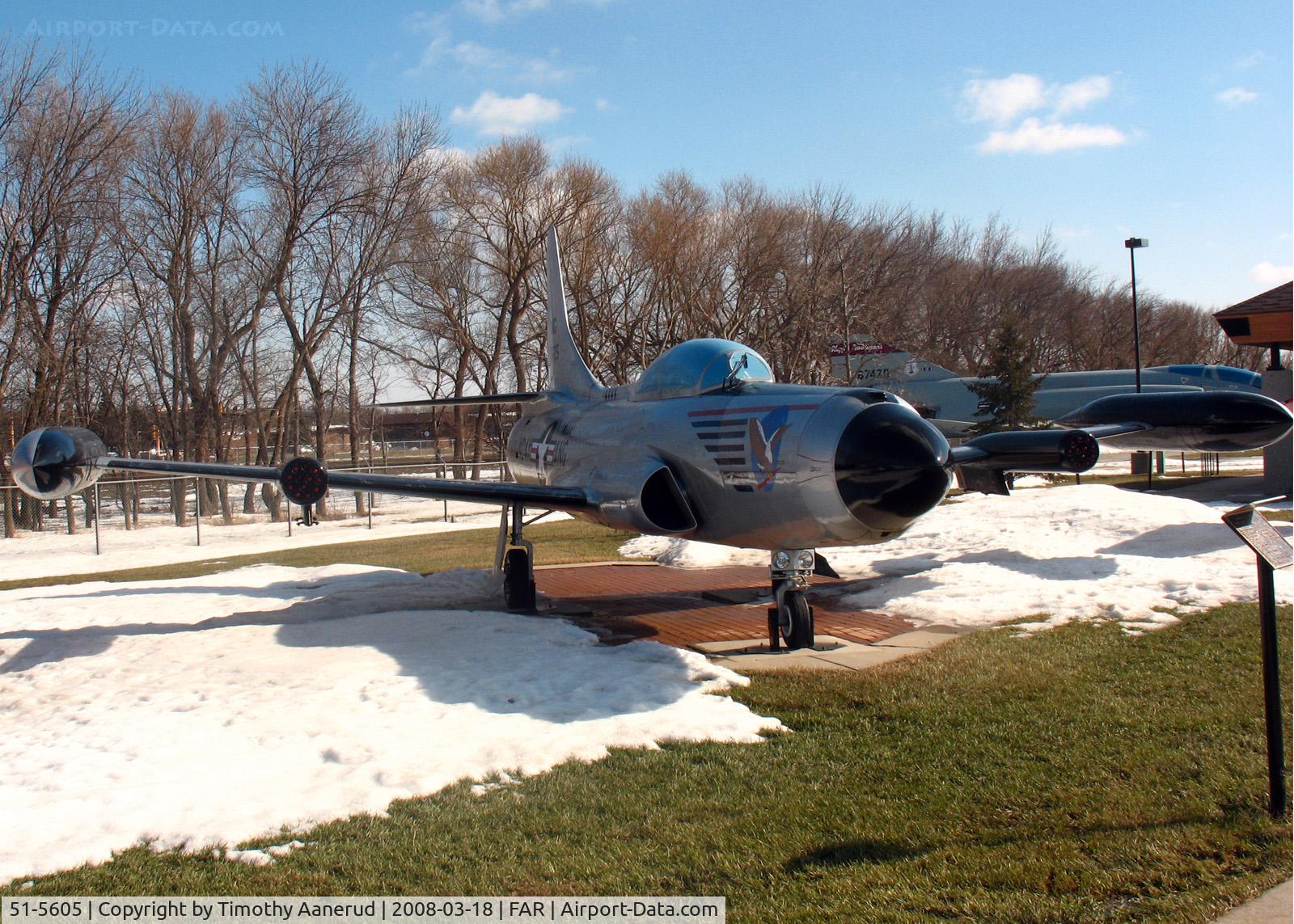 51-5605, Lockheed F-94C Starfire C/N 880-8201, Lockheed F-94C-1-LO Starfire, North Dakota Air National Guard display area. 51-5605