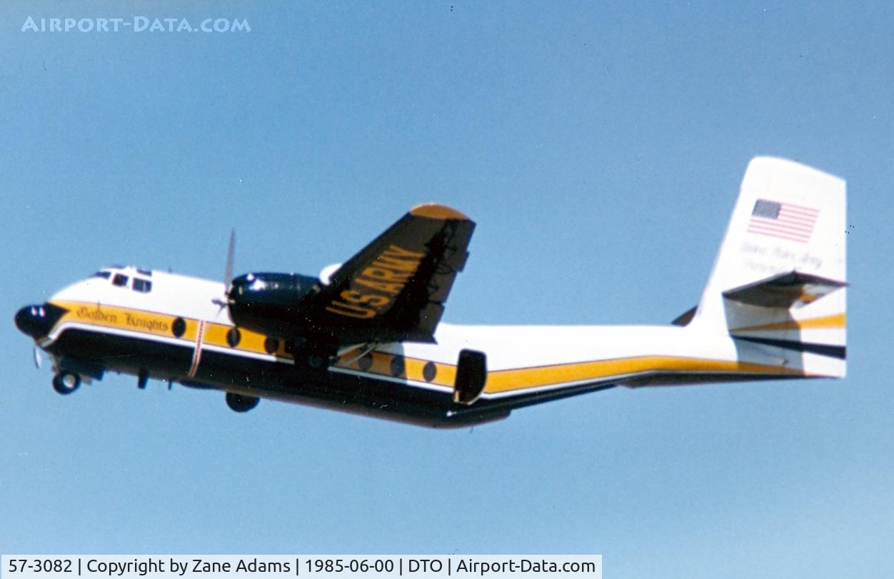 57-3082, 1957 De Havilland Canada YC-7A Caribou (YAC-1) C/N 7, This aircraft is currently on display at Dyess AFB, TX - it was one of the first five ordered by the US Army - Flown by the Golden Knights from 1980- 1985