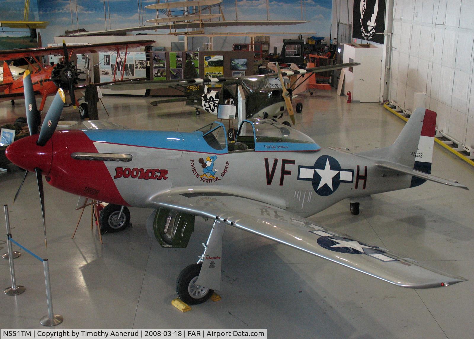N551TM, 2006 North American P-51D Mustang Replica C/N TM001, Fargo Air Museum