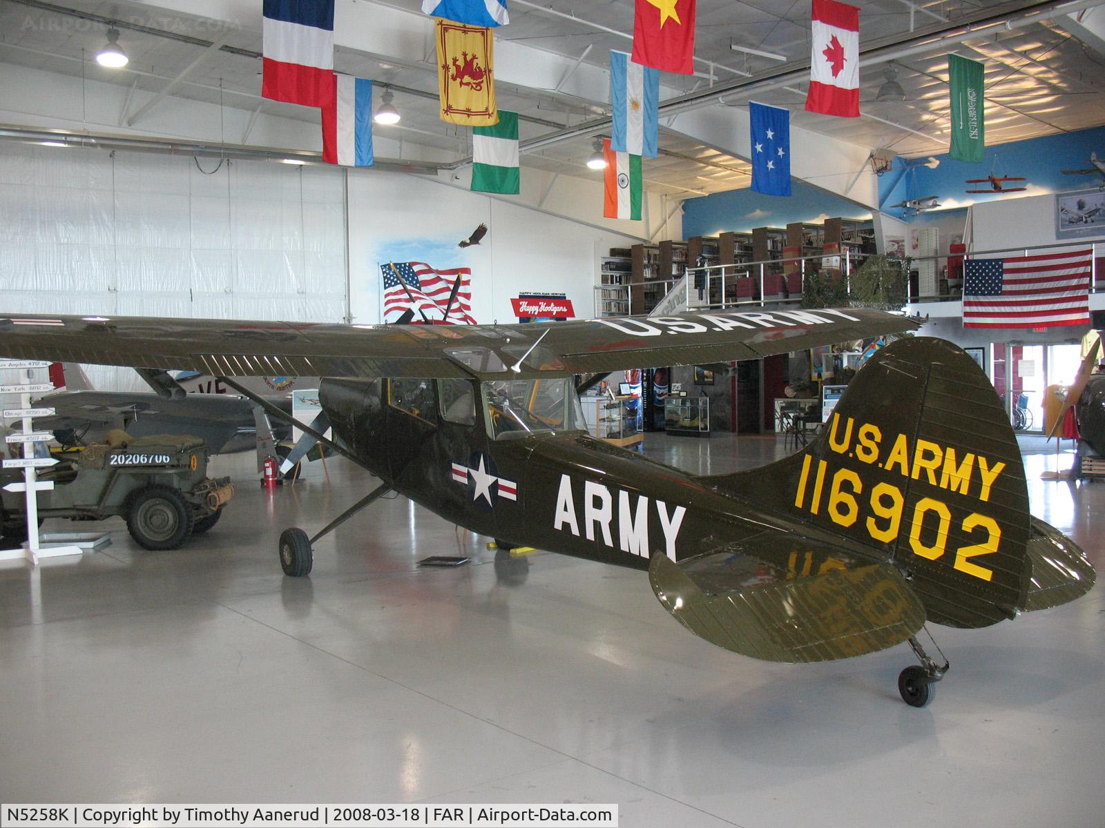 N5258K, Cessna 305A C/N 22736, Fargo Air Museum