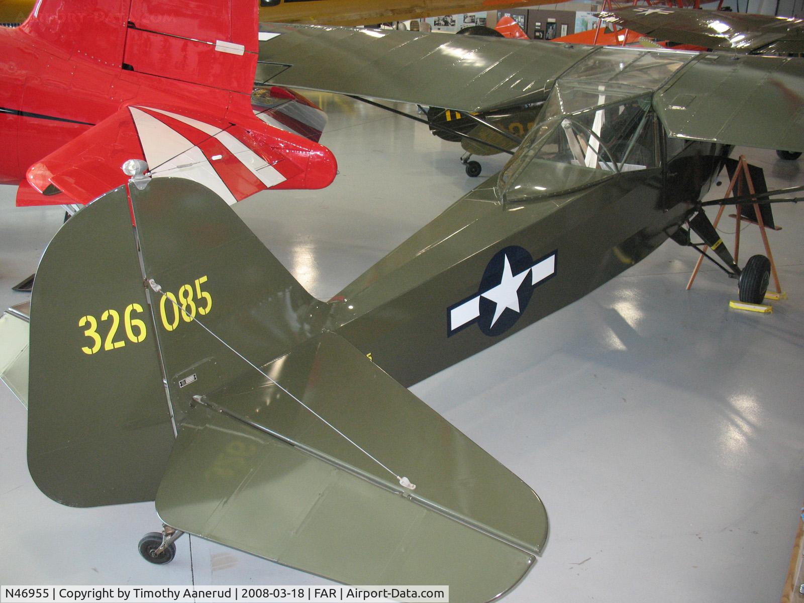 N46955, 1942 Taylorcraft DCO-65 C/N 0-4511, Fargo Air Museum