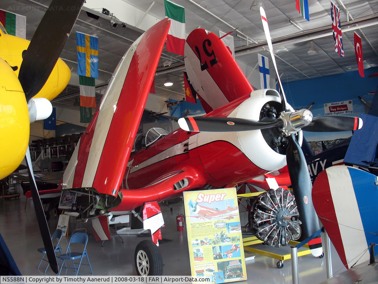 N5588N, 1945 Vought (Goodyear) F2G-1 Corsair C/N 6167, Fargo Air Museum