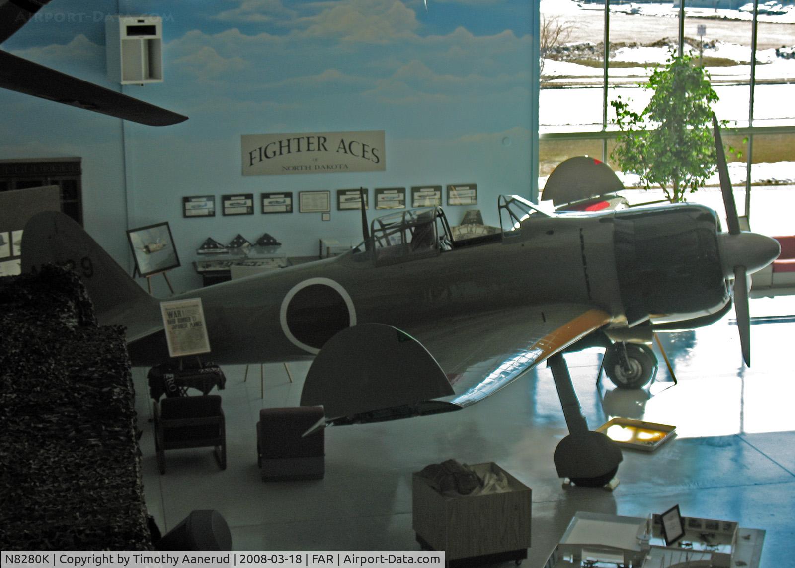 N8280K, 1941 Nakajima A6M2 Model 21 C/N 1498, Fargo Air Museum, Not a replica. Pratt & Wittney powered