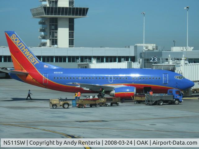 N511SW, 1991 Boeing 737-5H4 C/N 24188, Now boarding at gate 23
