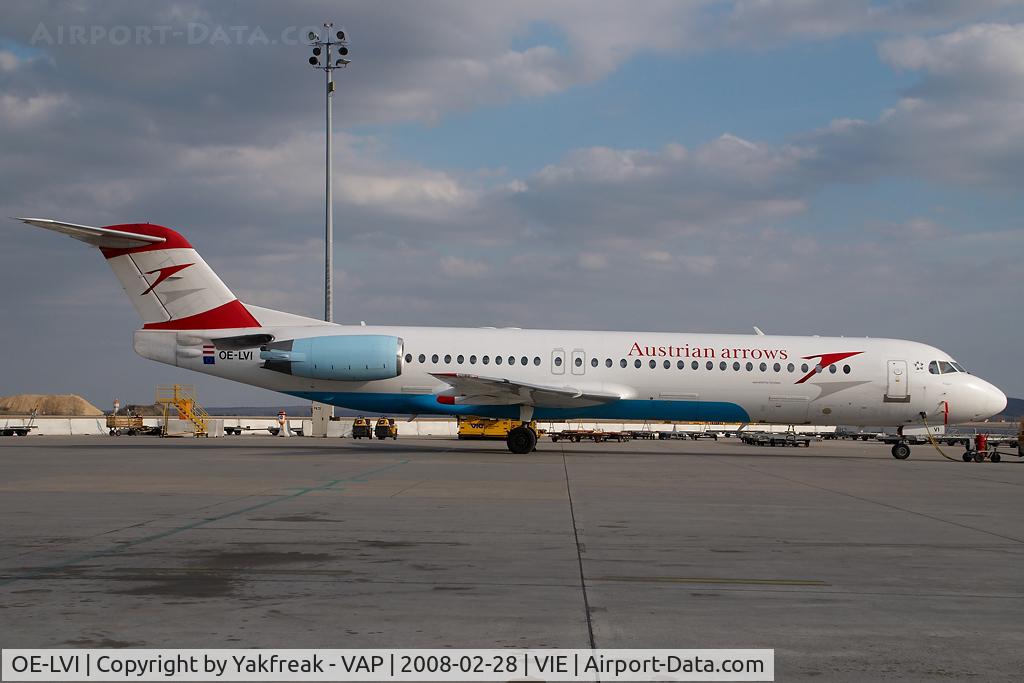 OE-LVI, 1993 Fokker 100 (F-28-0100) C/N 11468, Austrian Arrows Fokker 100