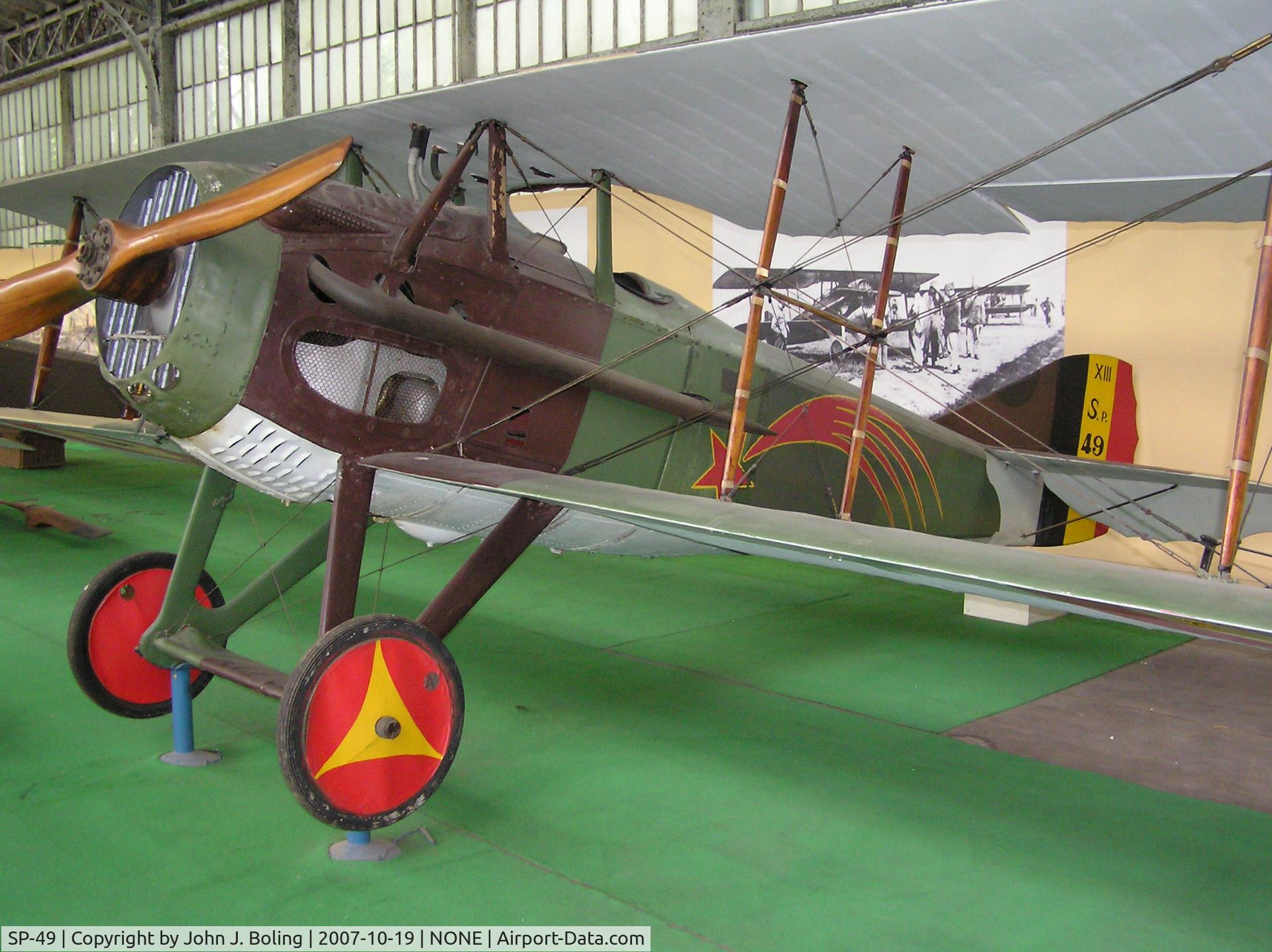 SP-49, SPAD S-XIII C1 C/N Not found SP-49, Spad XIII on display at Brussels Air Museum