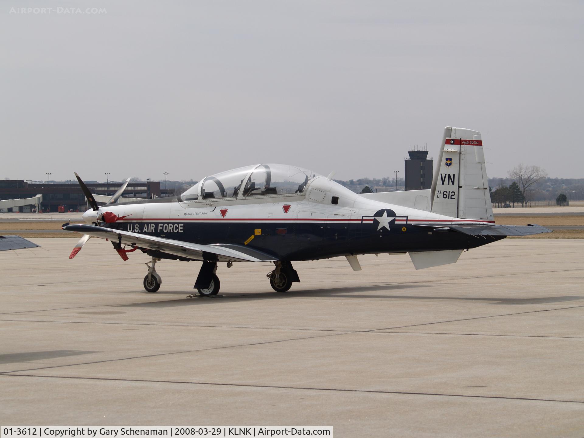 01-3612, 2001 Raytheon T-6A Texan II C/N PT-135, Air Force Turbo Prop