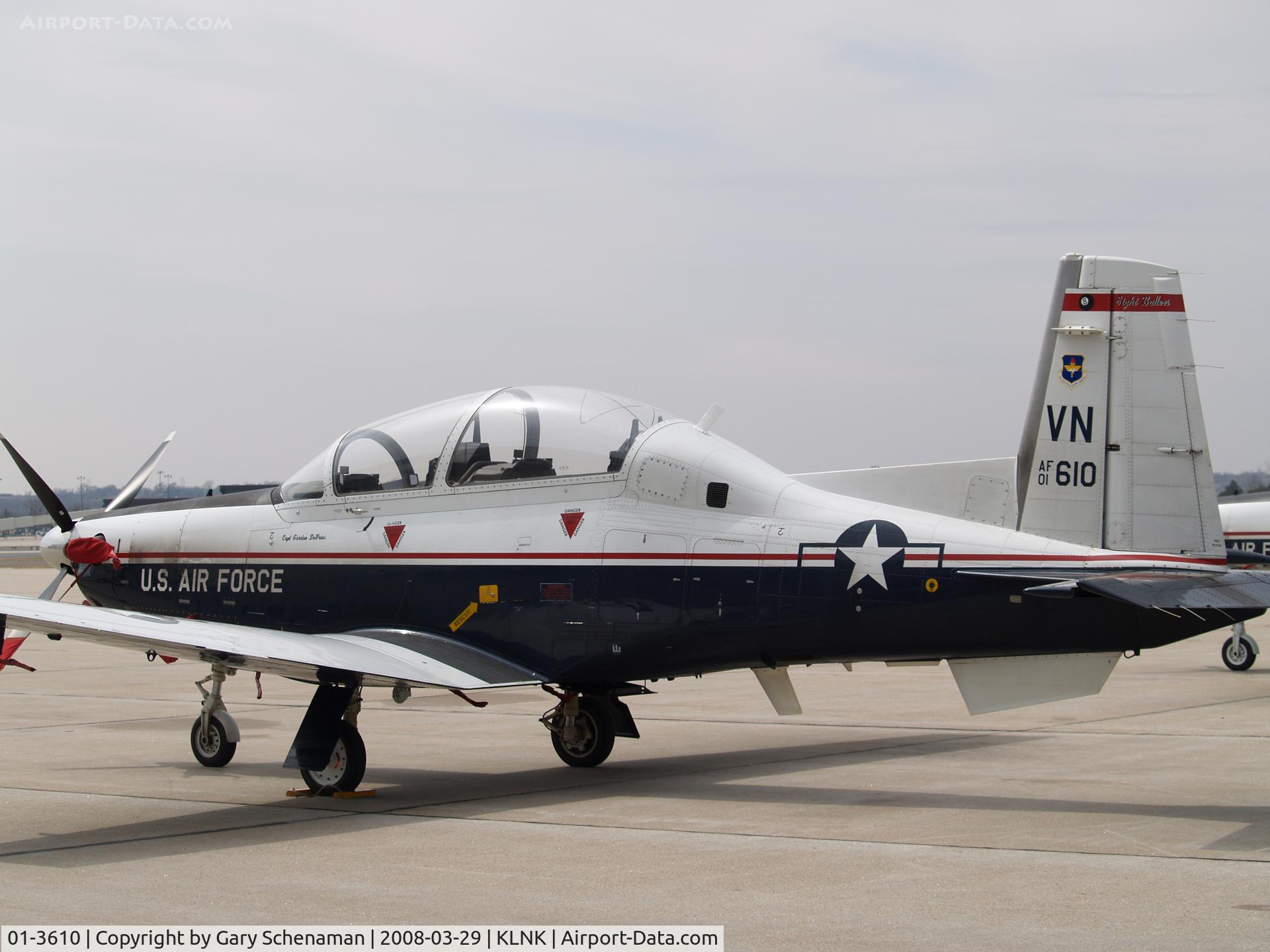01-3610, 2001 Raytheon T-6A Texan II C/N PT-133, Air Force Turbo Prop