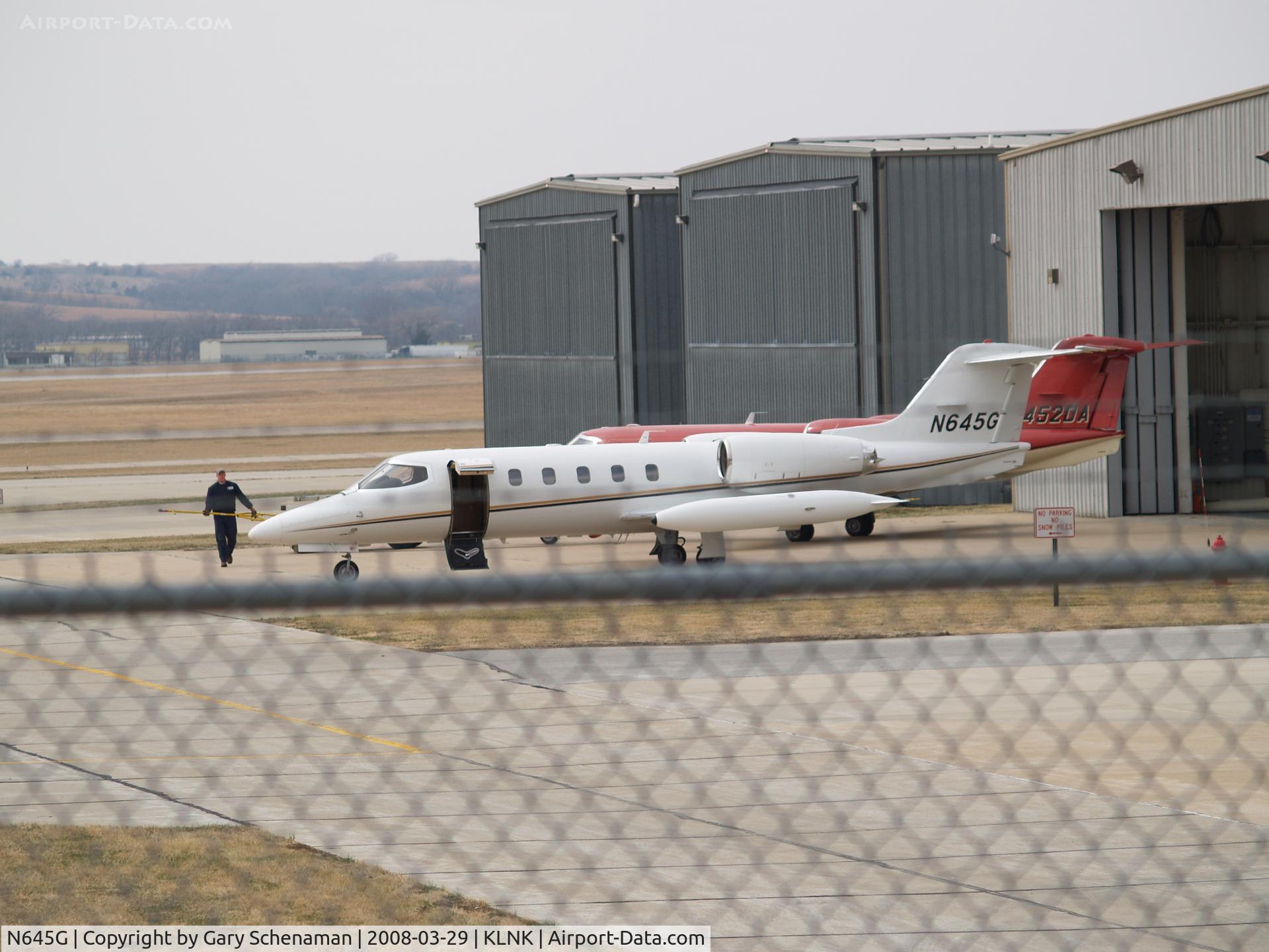 N645G, 1976 Gates Learjet 35 C/N 056, Hangered
