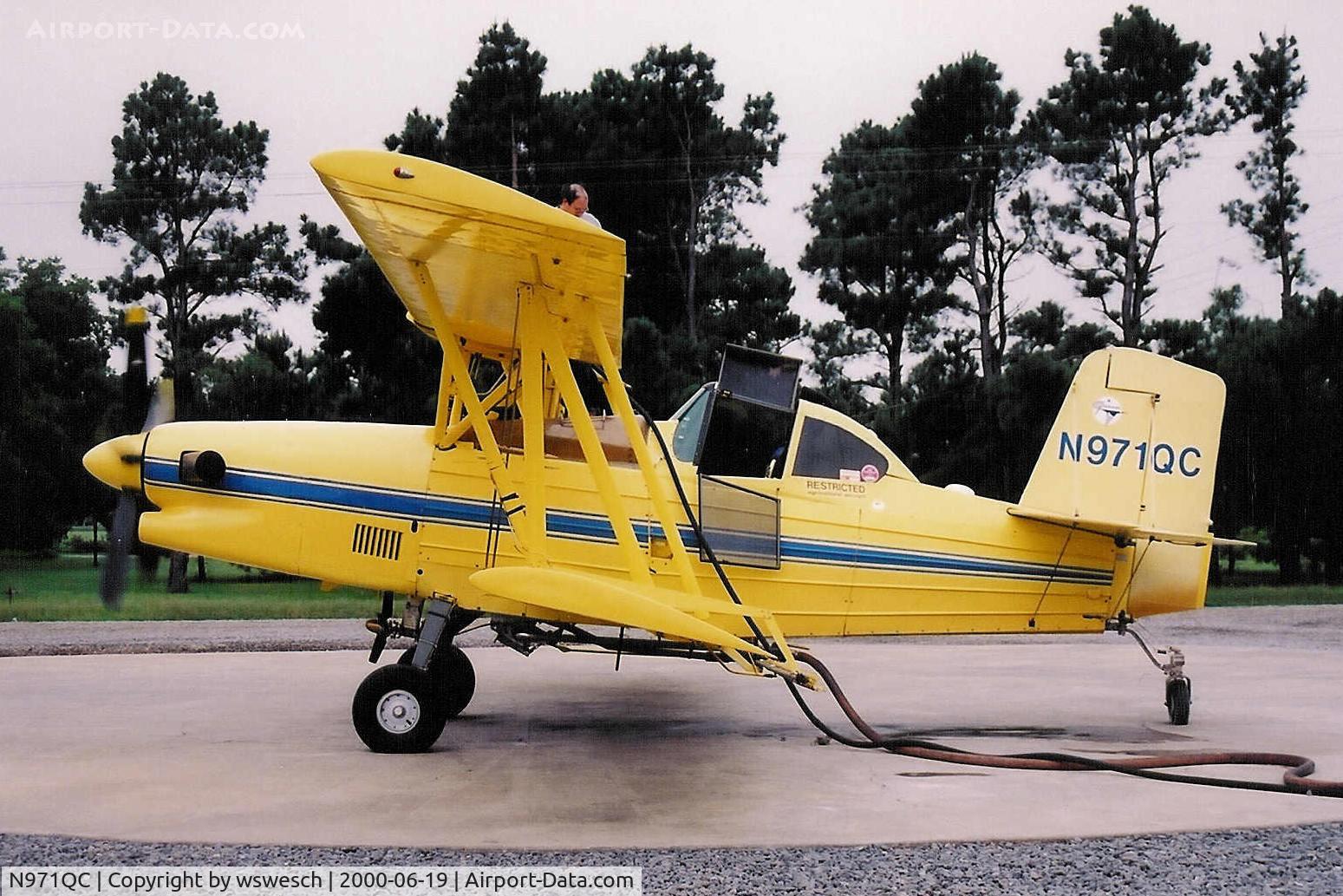 N971QC, 1976 Grumman-Schweizer G-164A C/N 1655, 1976 Ag-Cat G-164A, #1655, with a Walter M601E-11 turbine conversion.  Meadows Aviation-Hazen, Arkansas.