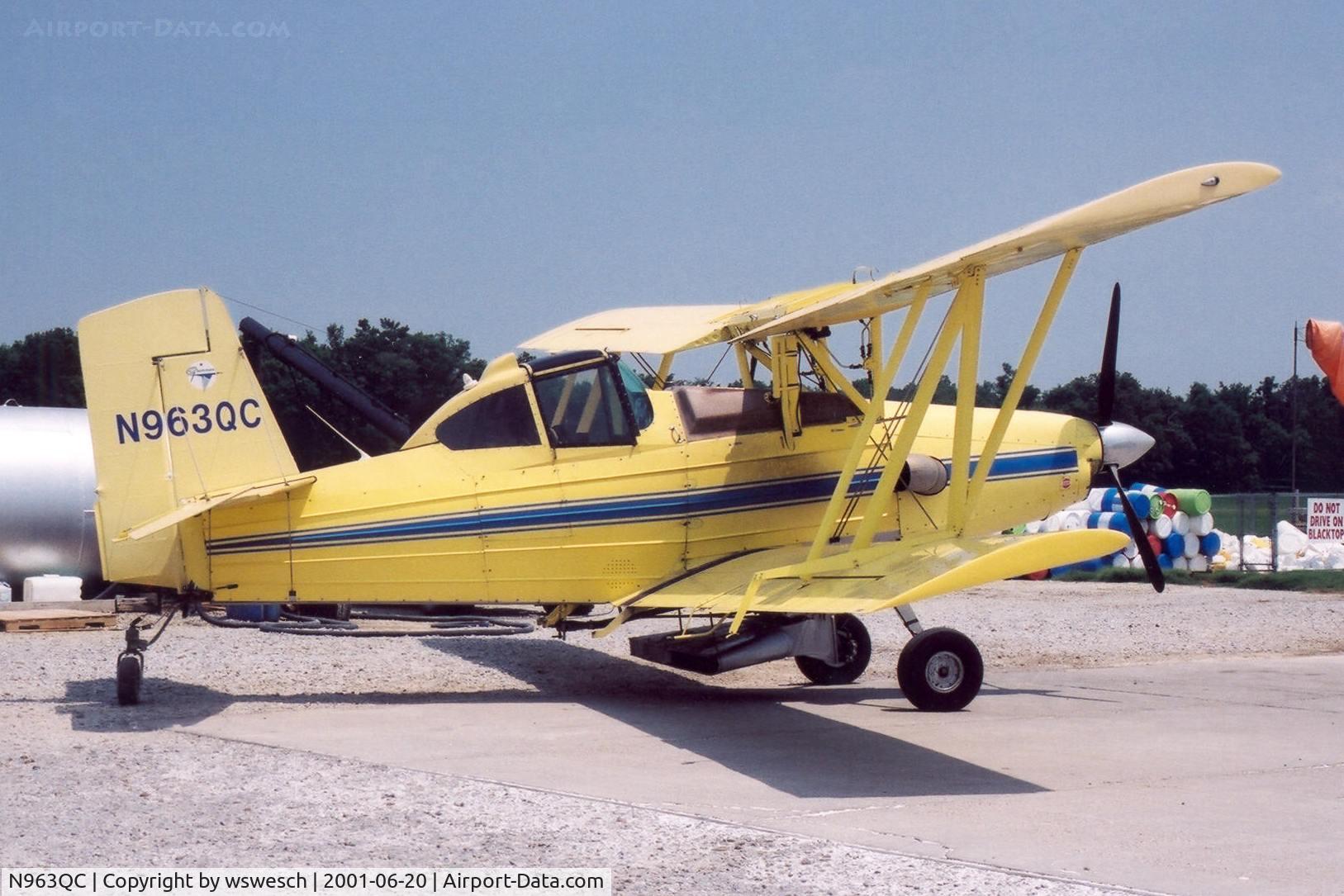 N963QC, Grumman-Schweizer G-164B C/N 638B, 1979 Ag-Cat G-164B, #638B.  -1 Garrett conversion.  O & K Aviation-Grubbs, Arkansas.
