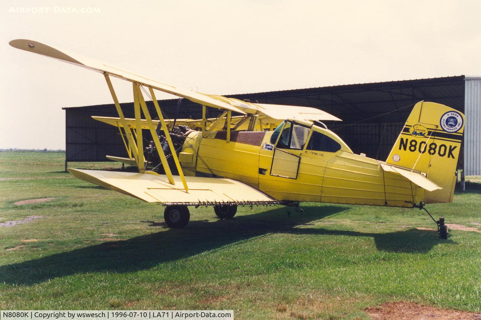 N8080K, 1979 Schweizer G-164B Ag-Cat B C/N 554B, 1979 Ag-Cat G-164B, #554B.  O'Brien Flying Service-Iowa, Louisiana.