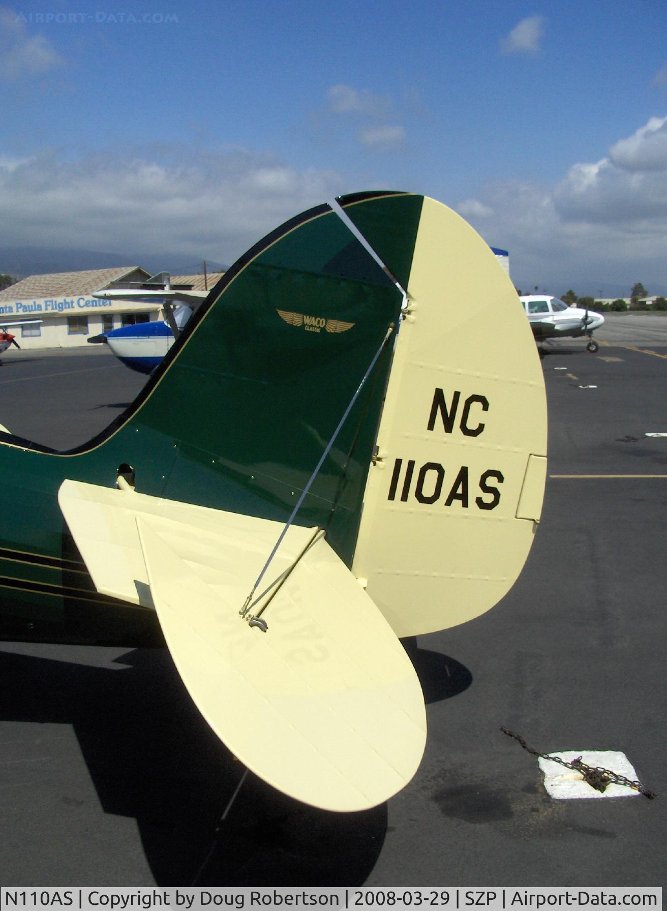 N110AS, 2005 Waco YMF-F5C C/N F5C110, 2005 Waco Classic YMF-F5C, Jacobs R755B 275 Hp, tail-adjustable balanced elevator