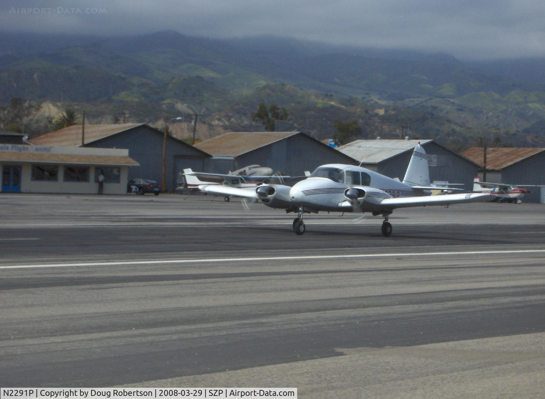 N2291P, 1957 Piper PA-23 Apache C/N 23-902, 1957 Piper PA-23 APACHE, two Lycoming O-320s 150 Hp each, takeoff roll Rwy 22