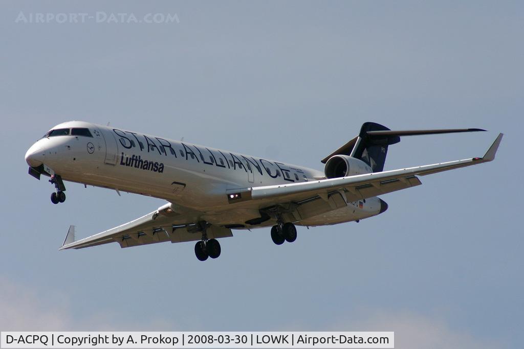 D-ACPQ, 2003 Canadair CRJ-700 (CL-600-2C10) Regional Jet C/N 10091, First landing of the new line KLU-MUC operated by Lufthansa