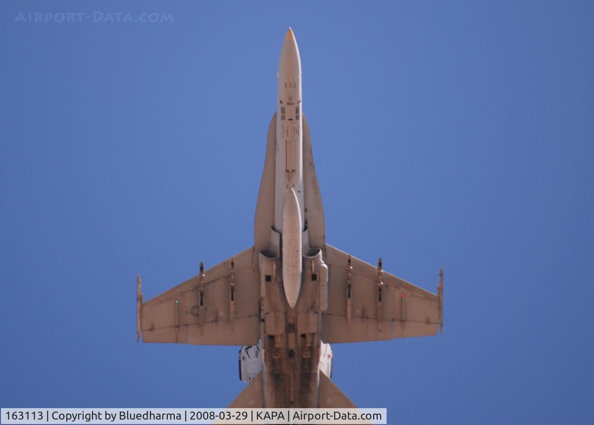 163113, McDonnell Douglas F/A-18A Hornet C/N 0507/A419, F/A-18C VFA-204 'River Rattlers' AF/406 flyover.