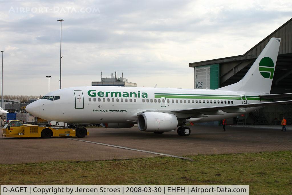 D-AGET, 1998 Boeing 737-75B C/N 28109, Back in  Germania livery