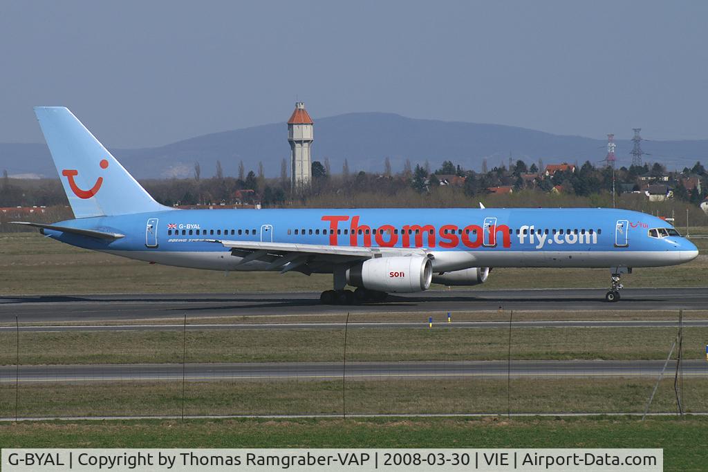 G-BYAL, 1993 Boeing 757-204 C/N 25626, Thomsonfly Boeing 757-200