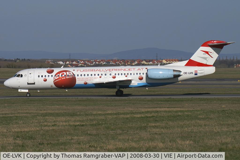 OE-LVK, 1992 Fokker 100 (F-28-0100) C/N 11397, Austrian Arrows Fokker 100