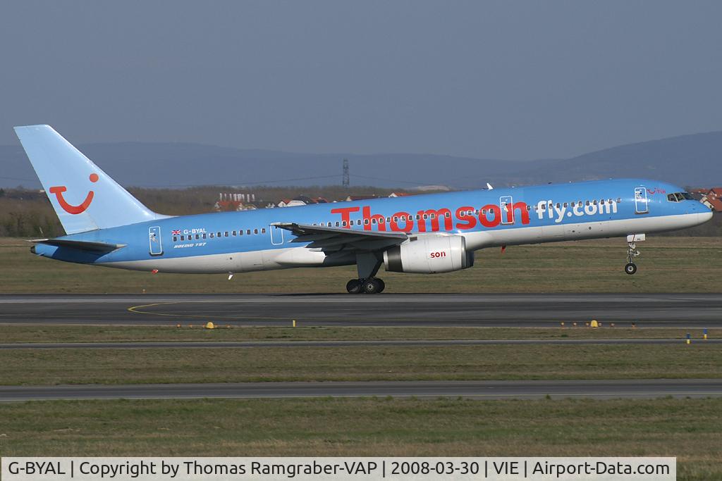G-BYAL, 1993 Boeing 757-204 C/N 25626, Thomsonfly Boeing 757-200