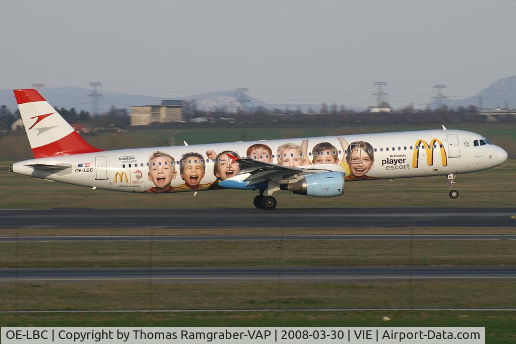 OE-LBC, 1996 Airbus A321-111 C/N 581, Austrian Airlines Airbus A321