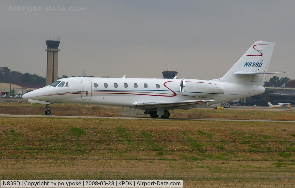 N83SD, 2006 Cessna 680 Citation Sovereign C/N 680-0106, N83SD lining up for take off on RWY 20L.