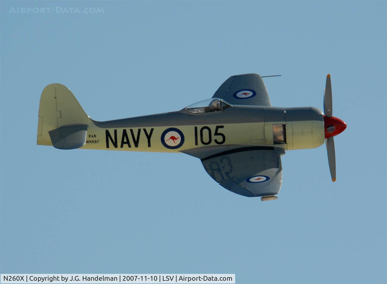 N260X, 1951 Hawker Sea Fury FB11 C/N 41H/636334, Fly by at Nellis AFB NV