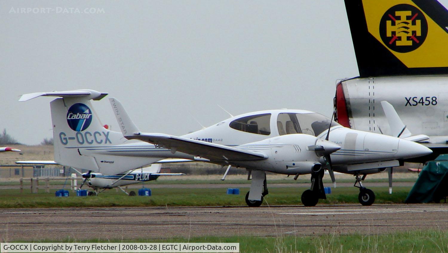 G-OCCX, 2006 Diamond DA-42 Twin Star C/N 42.155, Part of the General Aviation activity at Cranfield