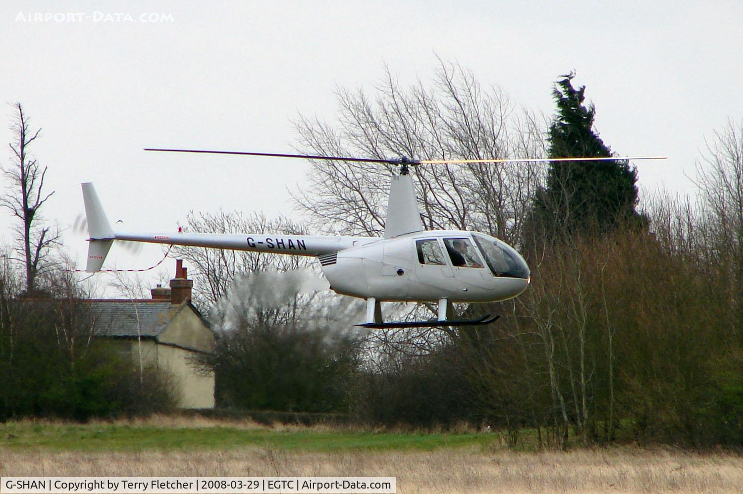 G-SHAN, 2005 Robinson R44 II C/N 10617, Part of the General Aviation activity at Cranfield