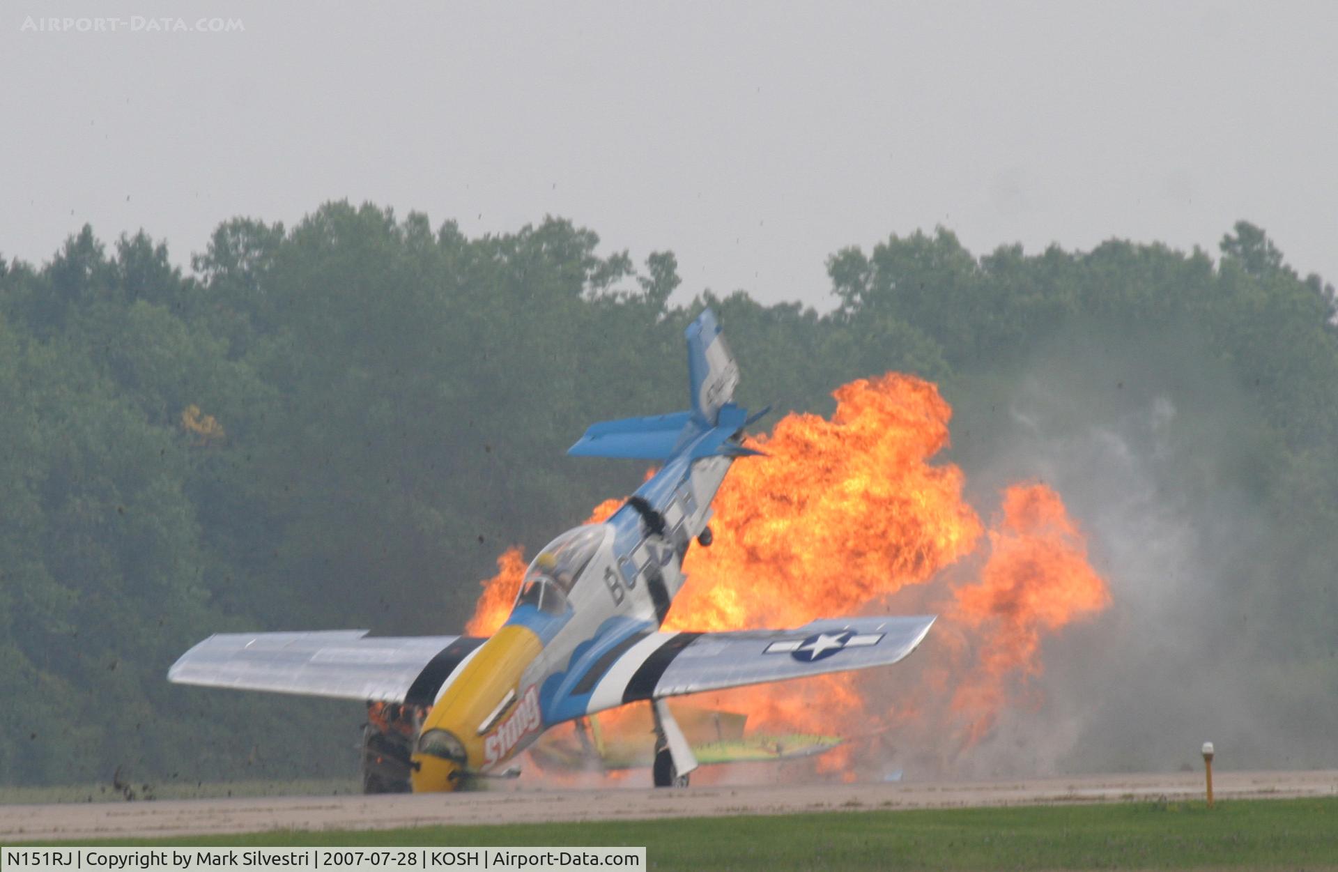 N151RJ, North American P-51D Mustang C/N 44-74404, Accident immediately after impact with Precious Metal II