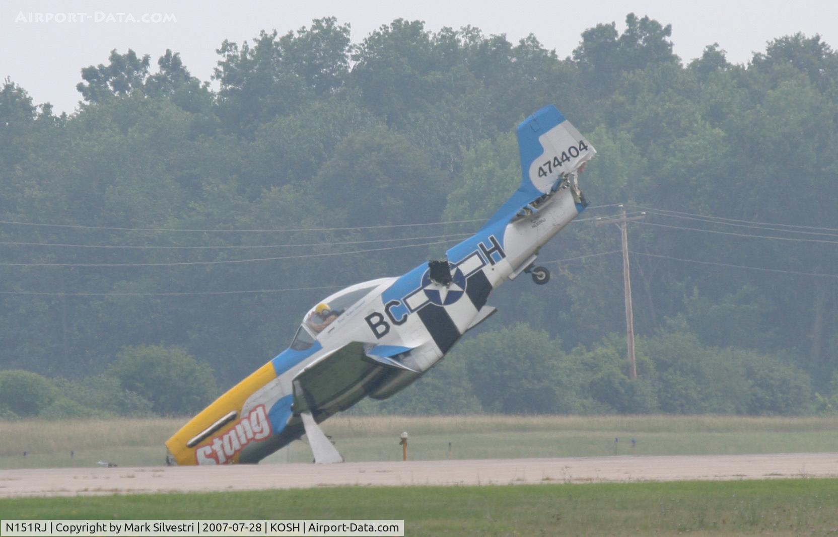 N151RJ, North American P-51D Mustang C/N 44-74404, Accident immediately after impact with Precious Metal II