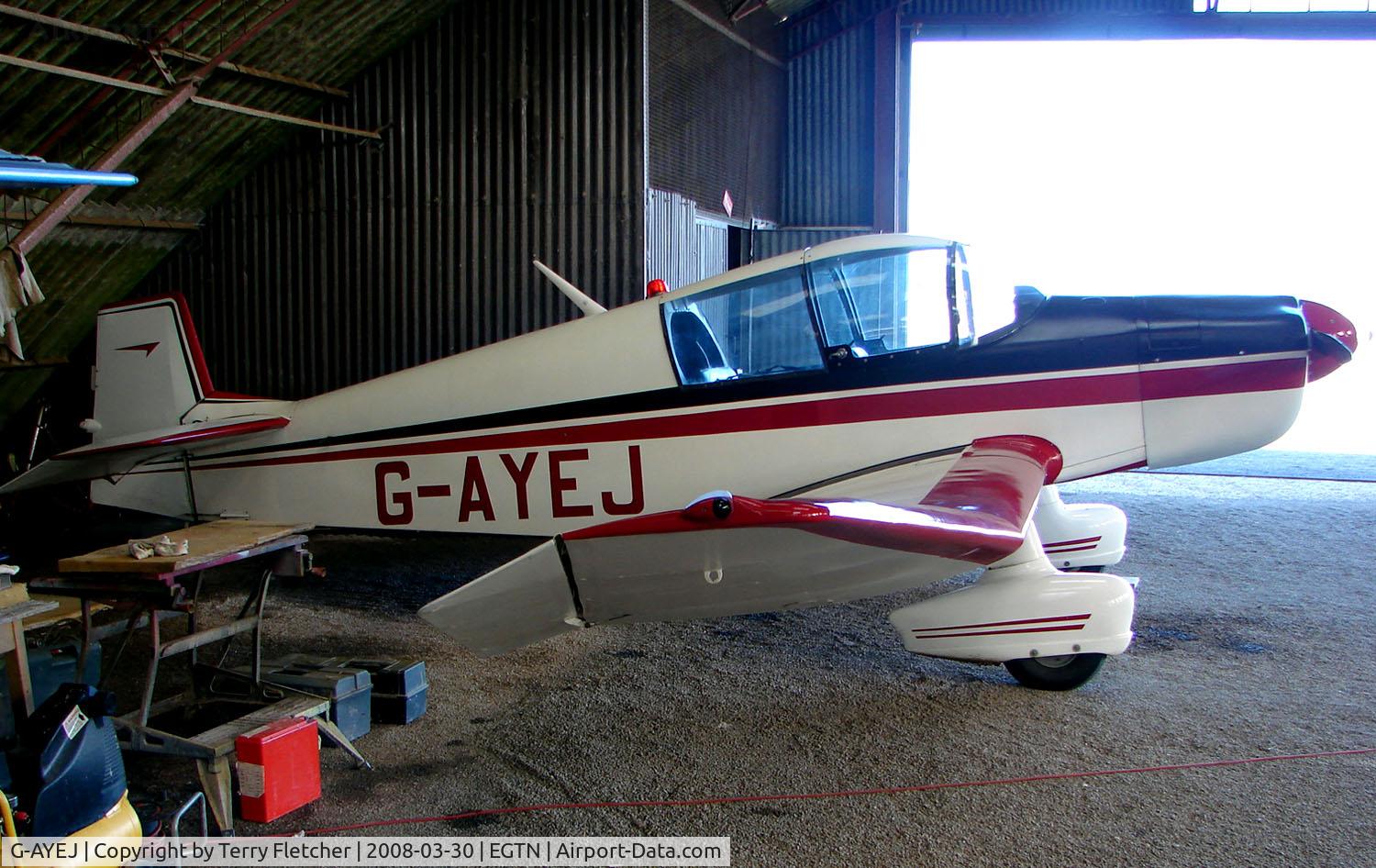 G-AYEJ, 1961 SAN Jodel DR-1050 Ambassadeur C/N 253, One aircraft at the friendly Enstone Airfield in Oxfordshire