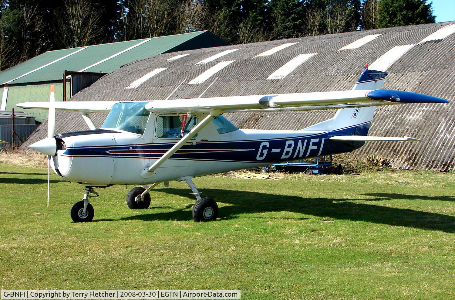 G-BNFI, 1969 Cessna 150J C/N 15069417, One aircraft at the friendly Enstone Airfield in Oxfordshire