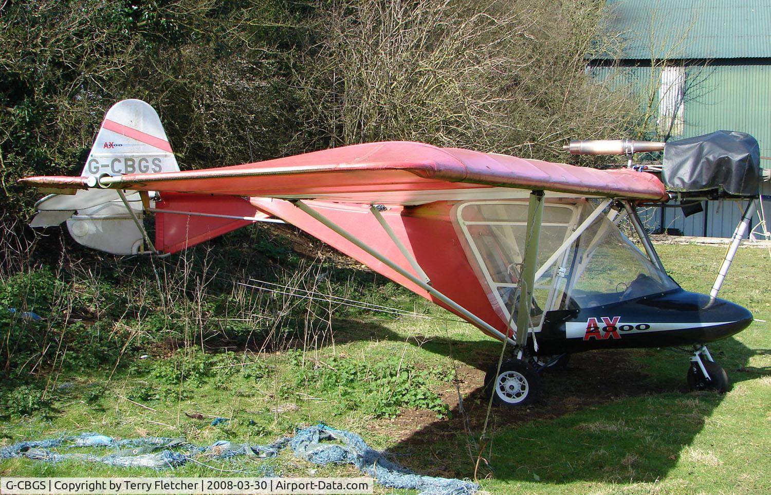 G-CBGS, 2001 Pegasus Cyclone AX2000 C/N 7866, One aircraft at the friendly Enstone Airfield in Oxfordshire