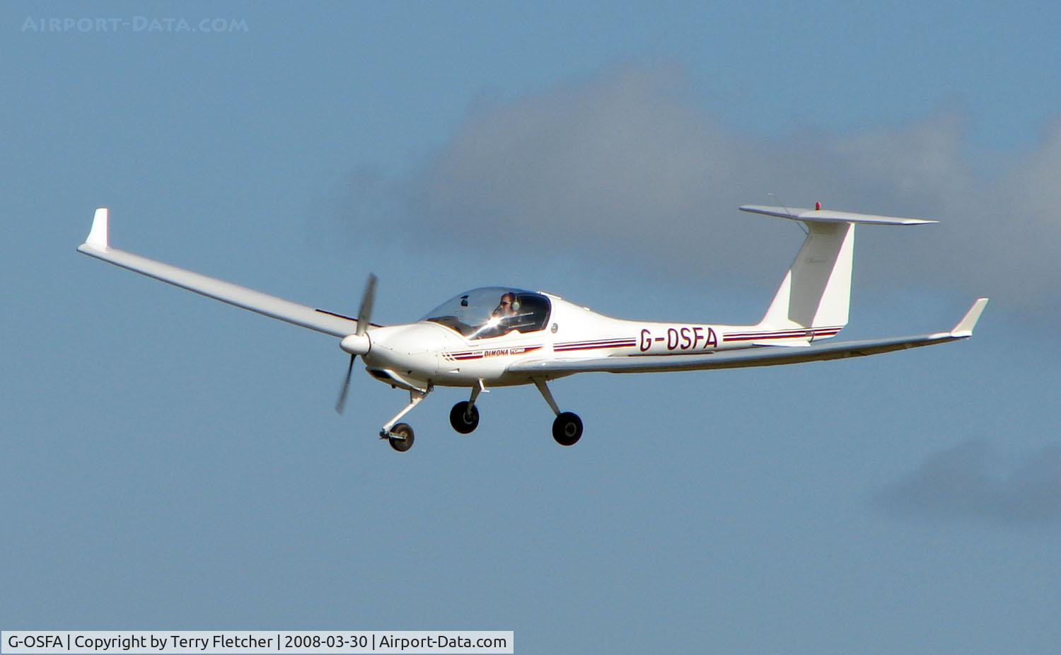 G-OSFA, 1999 Diamond HK-36TC Super Dimona C/N 36649, One aircraft at the friendly Enstone Airfield in Oxfordshire